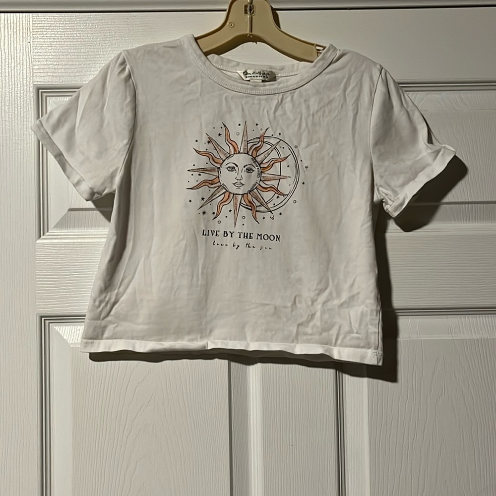 Miss Selfridge celestial crop top